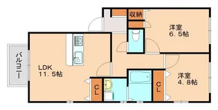サンクレールC【202号室】の間取り