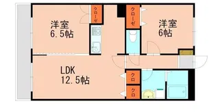 アムール酒殿【203号室】の間取り