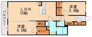 ジュネスフォーレ【302号室】の間取り