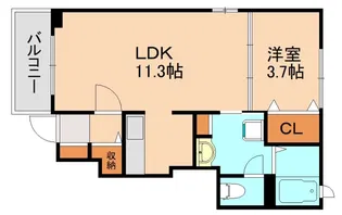 ラシュエットブランシュⅠ【1階】の間取り