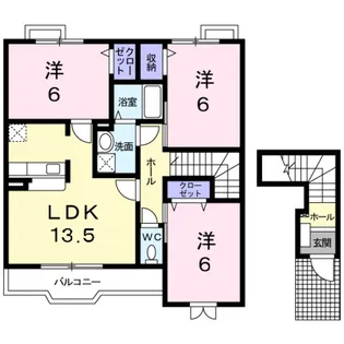 カレントⅡ【2階】の間取り