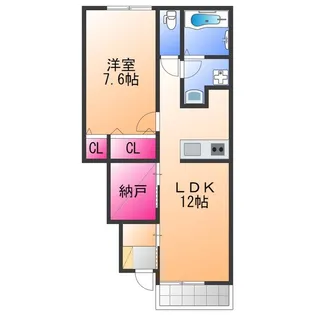 プレミアムスイート泉佐野【1階】の間取り