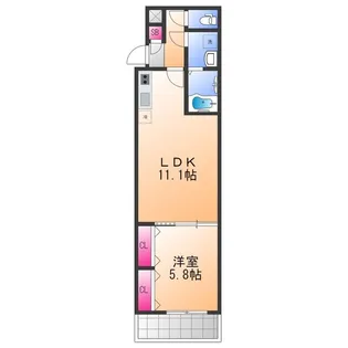 ジーメゾン泉佐野新町【3階】の間取り