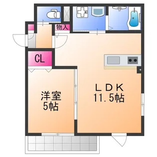 ARCA泉佐野【1階】の間取り