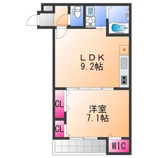 フジパレス羽倉崎駅前【1階】の間取り
