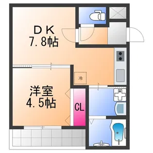 フジパレス東岸和田【2階】の間取り