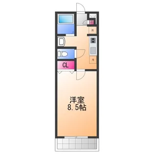 ベルリード岸和田【1階】の間取り