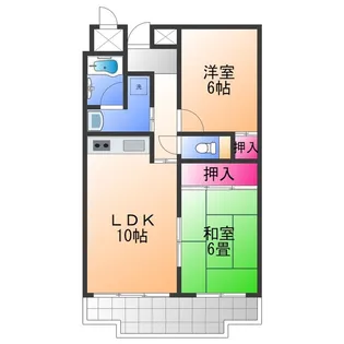 ライオンズマンション泉南樽井第2【3階】の間取り