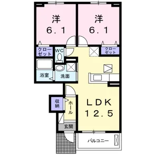 ザオバーレイⅡ【1階】の間取り