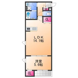 セジュール元町【2階】の間取り