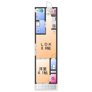 アペルト泉佐野Ⅵ【1階】の間取り