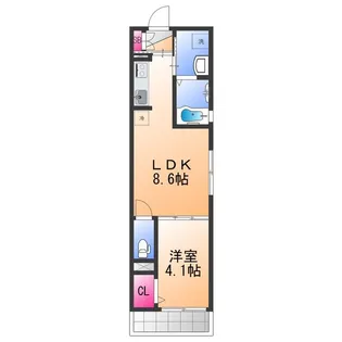 アペルト泉佐野Ⅵ【3階】の間取り