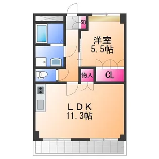 メゾンコンフォール【2階】の間取り