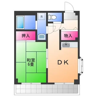 アパートメント泉佐野【2階】の間取り