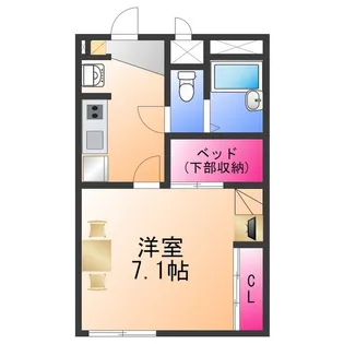 レオパレスPISTAB【1階】の間取り