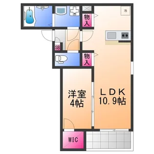 ジーメゾン泉佐野大宮【1階】の間取り
