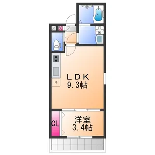 ジーメゾンエトワール和泉大宮【2階】の間取り