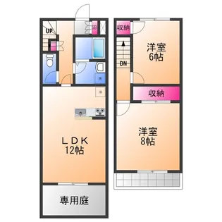 タウンコート東岸和田【2階】の間取り