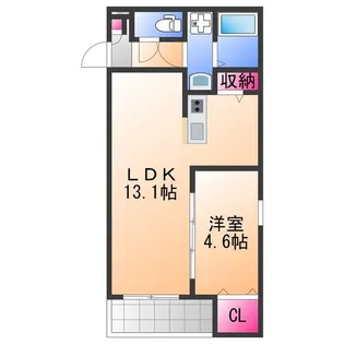 ジーメゾン泉佐野パレシード【3階】の間取り