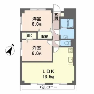 吉与ハイム【4階】の間取り