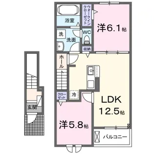 春夏冬Ⅱ【2階】の間取り