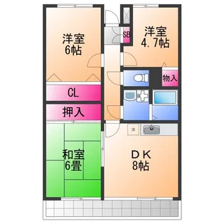 オリーブ南上町【2階】の間取り