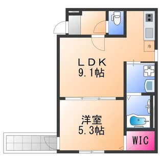 フジパレス春木駅北Ⅰ番館【3階】の間取り
