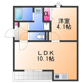 ジーメゾン上野町【1階】の間取り