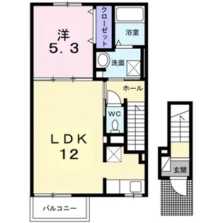 ディアコート 加守【2階】の間取り