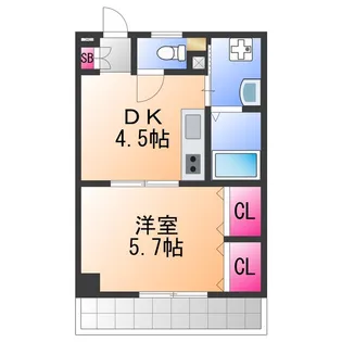 カーサ福田【2階】の間取り