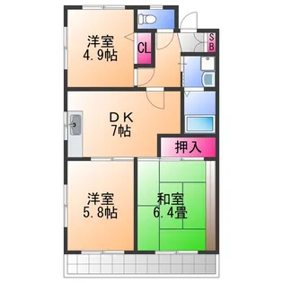 3DKの間取り画像