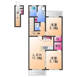 プチシャ【2階】の間取り
