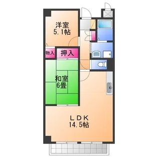 ウィズ・ユー八木【1階】の間取り