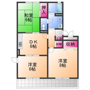 フォーエバーハイツ【2階】の間取り