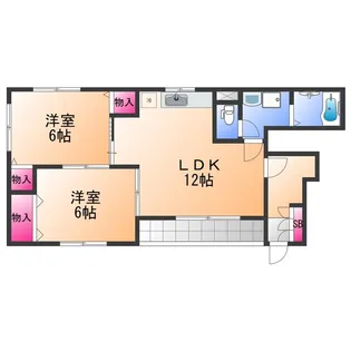 サニーフレグランス【1階】の間取り