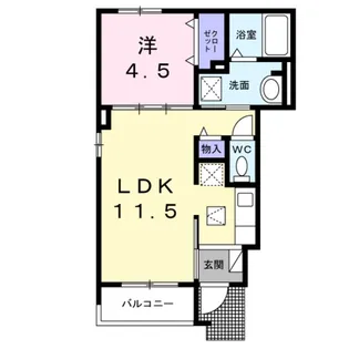 フォンターナ西大路【1階】の間取り