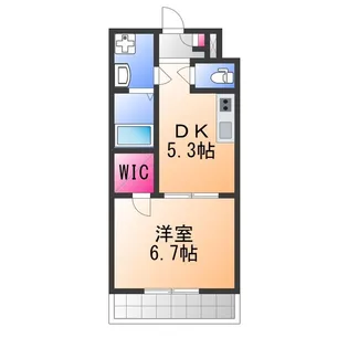 1DKの間取り画像