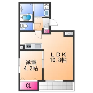 GARDENIA泉佐野大西【1階】の間取り