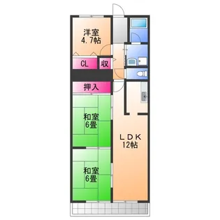 エムズレジデンス岸和田【1階】の間取り