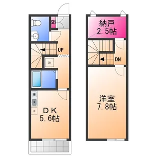 大阪府高石市加茂4丁目【テラスハウス】の間取り