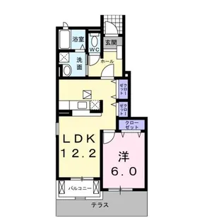 エレガント ヒルズ【1階】の間取り