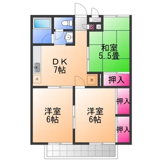 モアクレスト綾園【2階】の間取り
