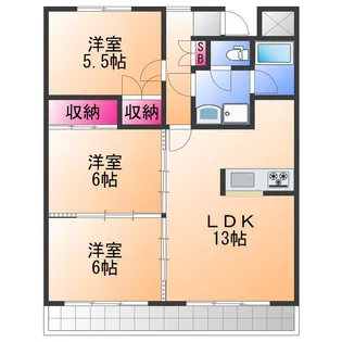 パレステート貝塚【3階】の間取り