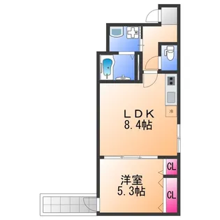 フジパレス岸和田下松【1階】の間取り