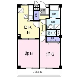 フォンテ−ヌ城の堀【1階】の間取り