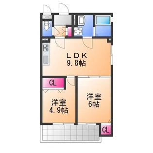 CASA CALMA菱木【3階】の間取り
