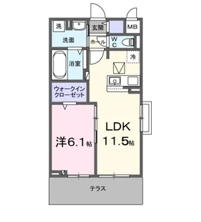 garden 浜プラス【2階】の間取り