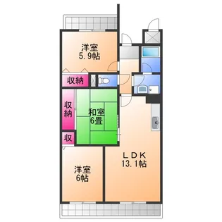 ハイアットプレイス【1階】の間取り