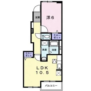 ブリランテA【1階】の間取り