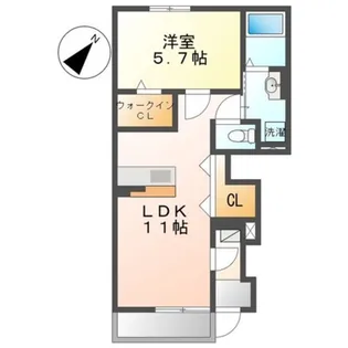 ガーデンハイム J.K【1階】の間取り